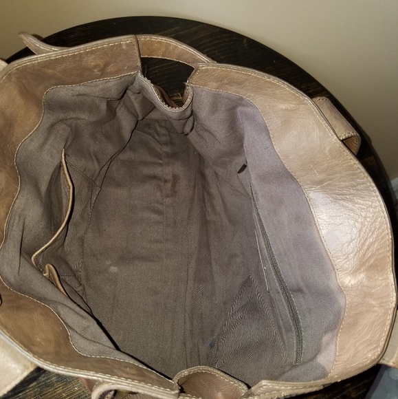 Tarnish Norstrom Distressed Brown Satchel Purse - Picture 7 of 8